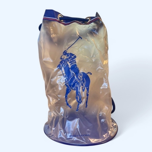 U.S. Polo Assn. Handbags - RARE Ralph Lauren Polo X US OPEN Tennis Back Pack Clear Blue Bucket Bag